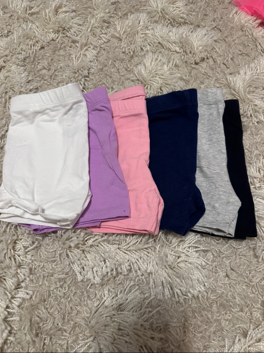 Toddler Cartwheel Stretch Shorts - White, Lavender, Pink, Navy, Gray, Black